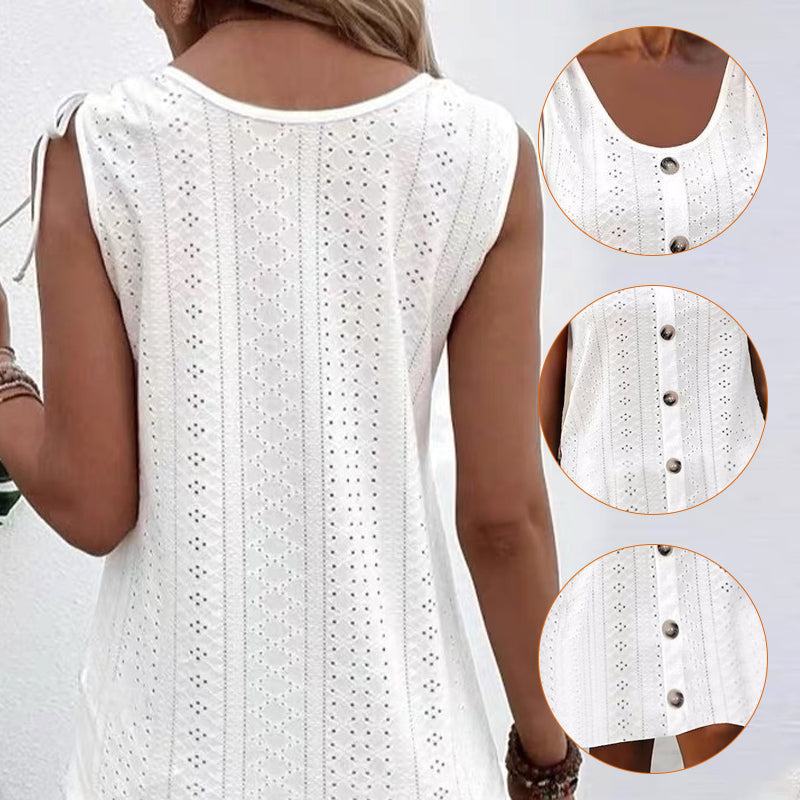 Αμάνικο πλεκτό φόρεμα με λαιμόκοψη σε σχήμα U-GR