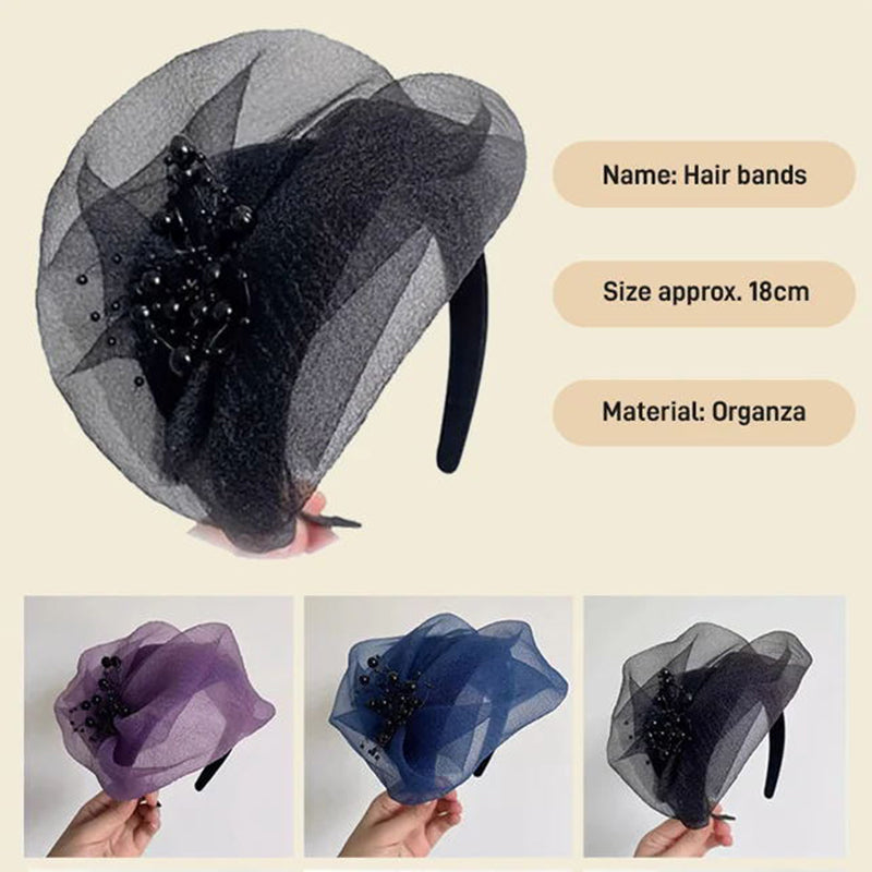 2025 Design nou 🌸 Fascinator cu bentiță vintage din organza-LT