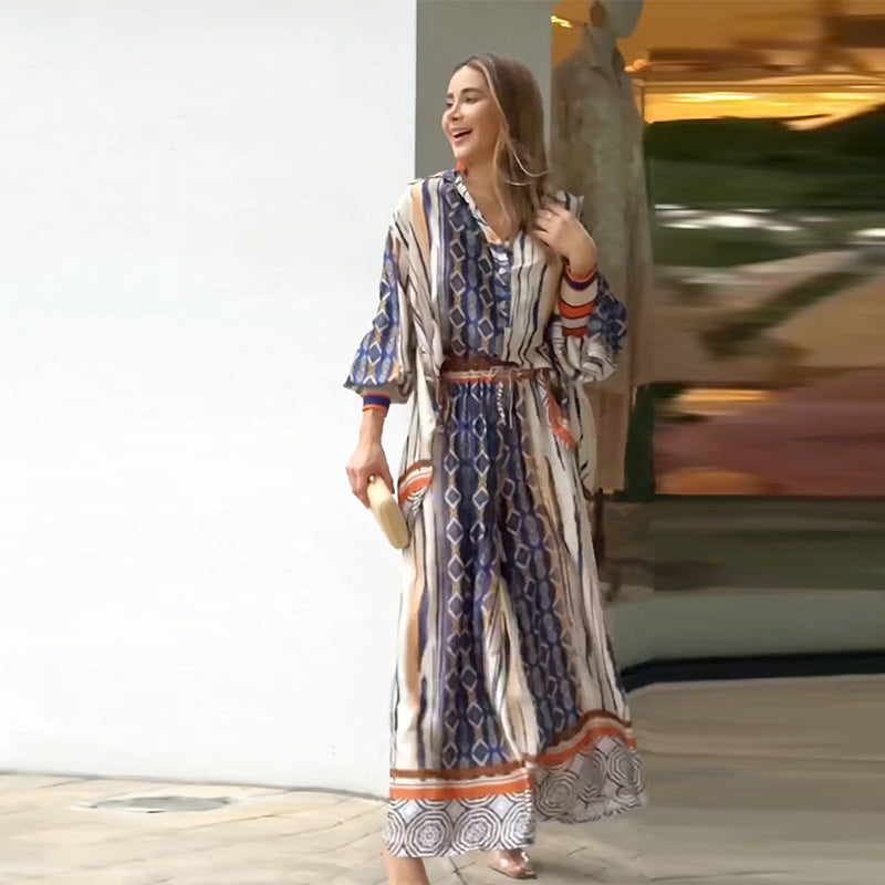 Elegantný dvojdielny komplektas femmes-LT v štýle boho