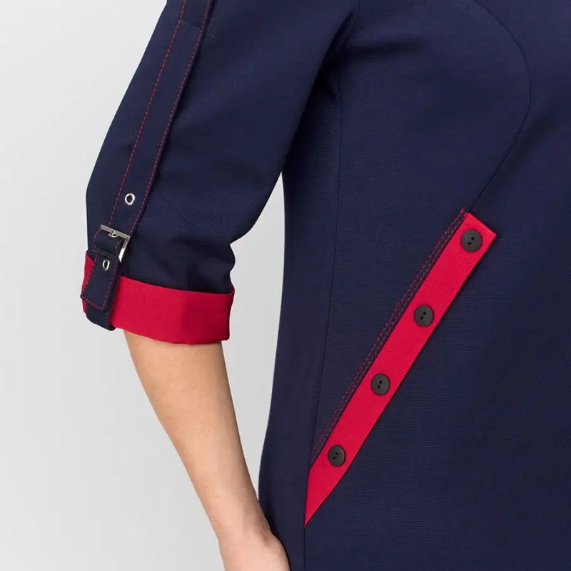 Dámsky vrhunska modna obleka zo zadrgo ob strani-SI