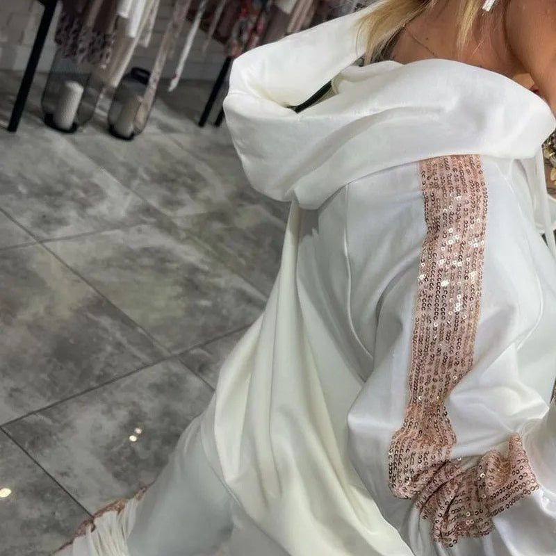 🌷Sügise uued toted✨ Naiste nööriga kapuutsiga top &amp; püksid 2-osaline komplekt-EE