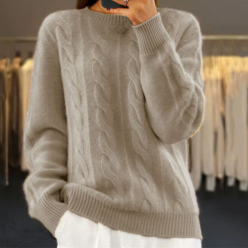Ciepły sweter damski w stylu vintage