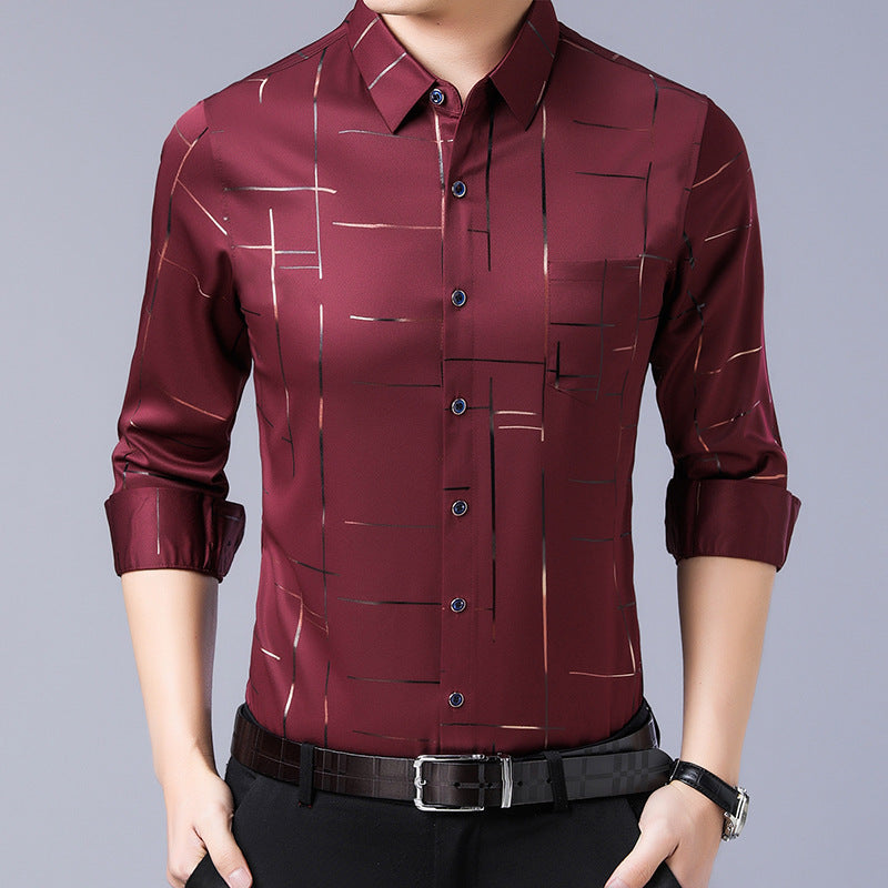 Camisa slim hombre sin plancha-ES
