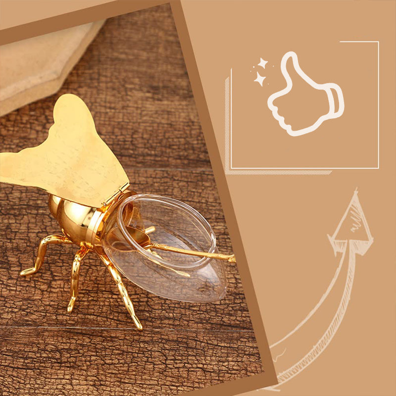 🍯Kūrybiškas bitės formos retro medaus indelis-LT