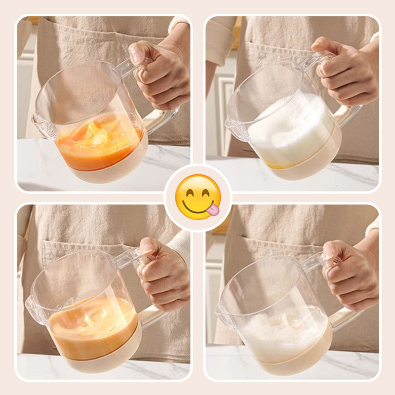 🥚Daugiafunctinis, ručne lisovaný kiaunis maišymo puodelis su matavimo skale-LT