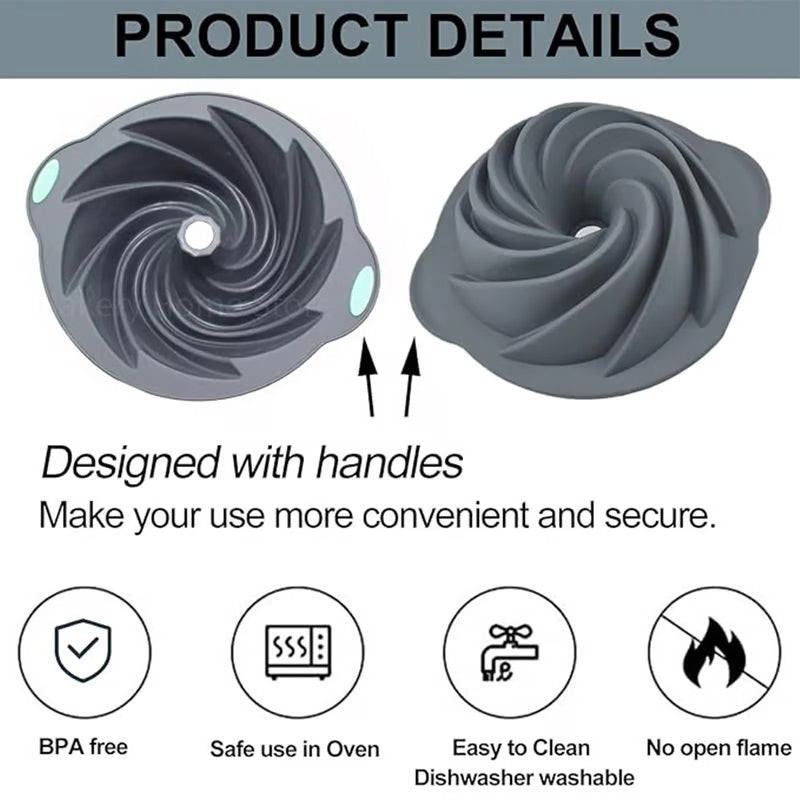 Σετ φόρμας κέικ σιλικόνης για εύκολο ψήσιμο-GR