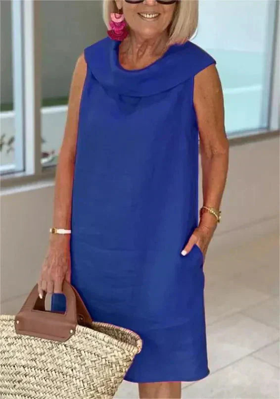 💖Περιορισμένη Προσφορά, 49% ΕΚΠΤΩΣΗ💖Καλοκαιρινό φόρεμα με βολάν στο γιακά-LT