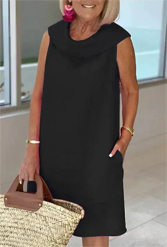 💖Περιορισμένη Προσφορά, 49% ΕΚΠΤΩΣΗ💖Καλοκαιρινό φόρεμα με βολάν στο γιακά-LT