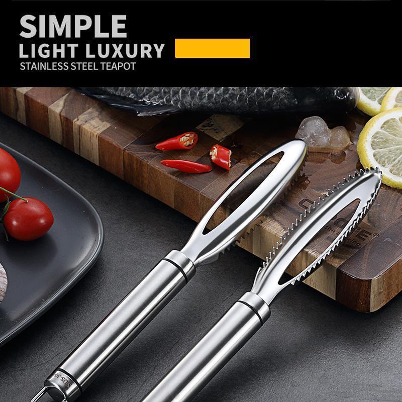 Rankiniai žuvies grandymo virtuvės įrankiai-LT