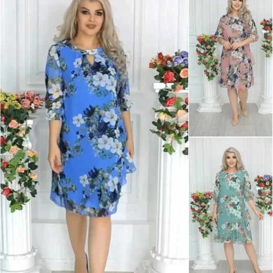 💝Dámske čáty po kolená s floral printou-SK