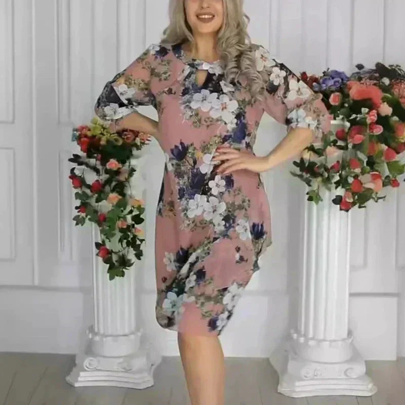 💝Dámske čáty po kolená s floral printou-SK