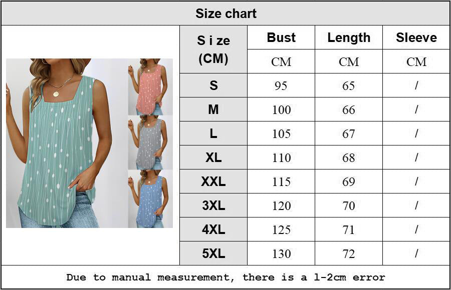 🔥Καυτό το 2025 Εκπτώσεις🔥Αμάνικο μπλουζάκι με ρίγες και πουά στάμπα-GR