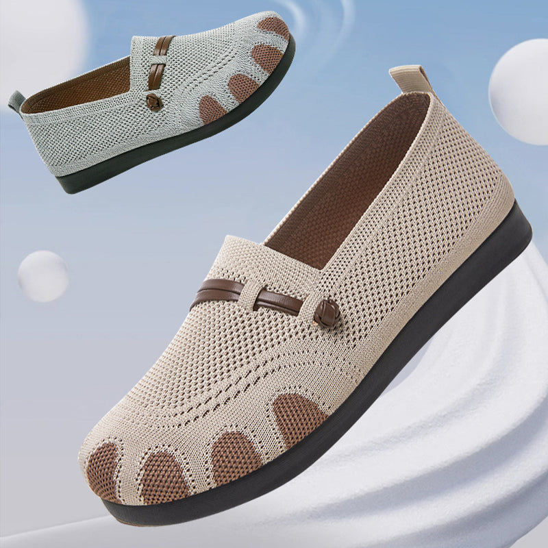 🔥Γυναικεία casual παπούτσια με ίσια, μαλακή σόλα, ρηχά, κουμπωτά-GR