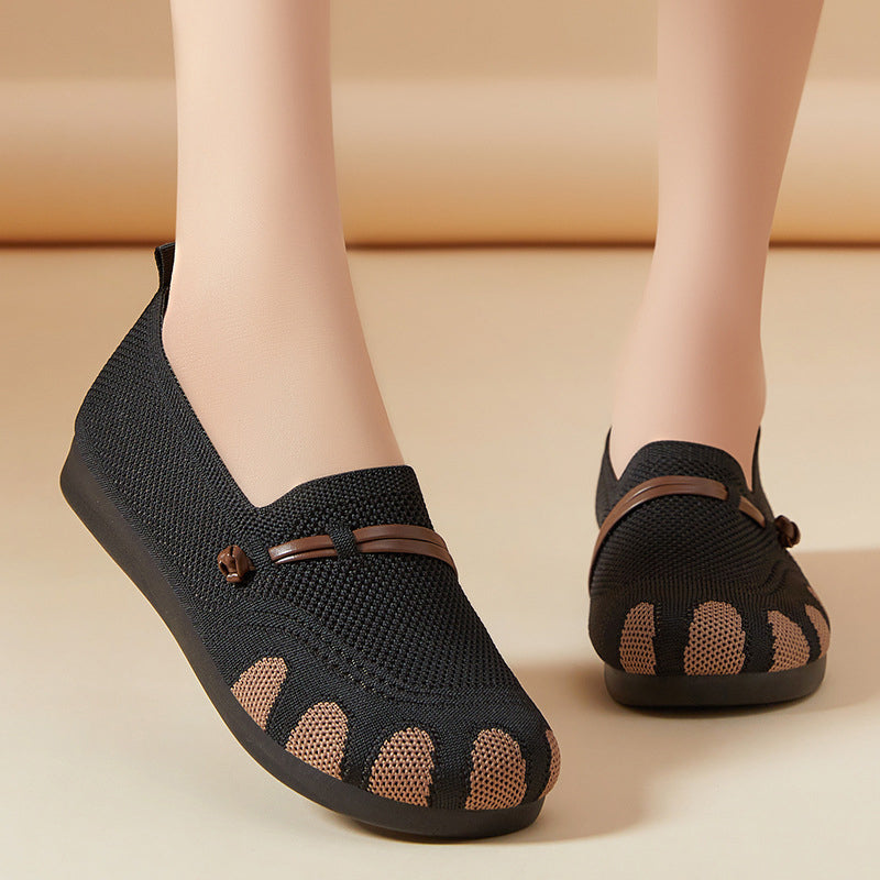 🔥Moteriški plokščiapadžiai, minkštu padu, negilūs, užsegami laisvalaikio batai-LT