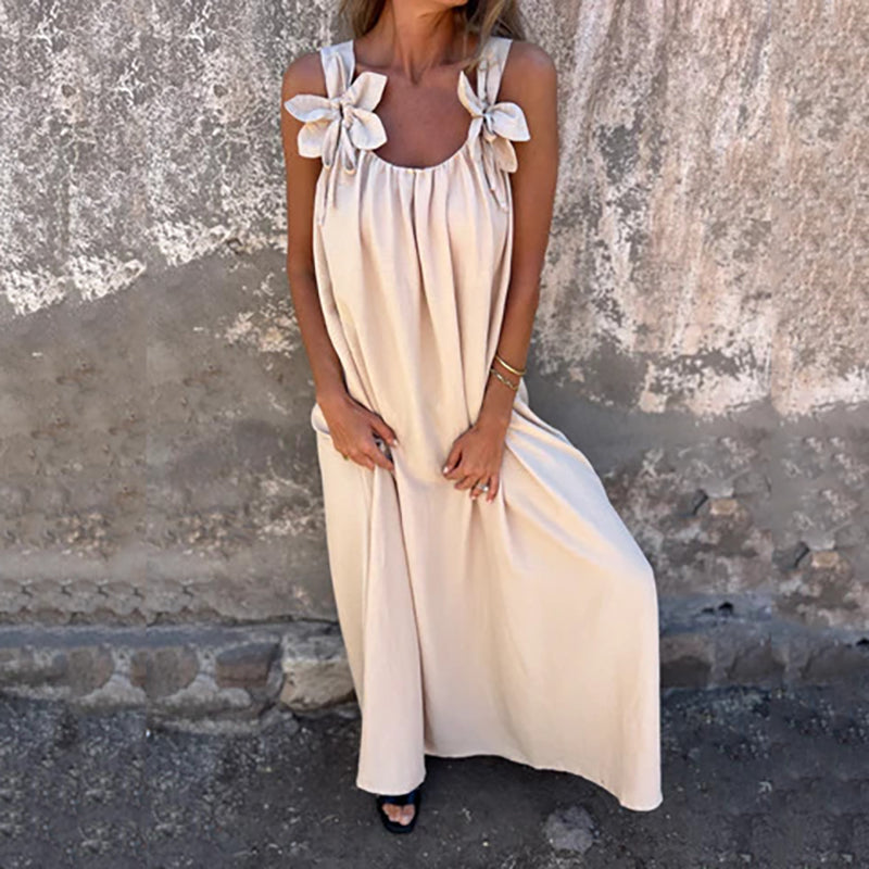 💐 Κομψά φορέματα με φλοράλ λαιμόκοψη για γυναίκες-GR