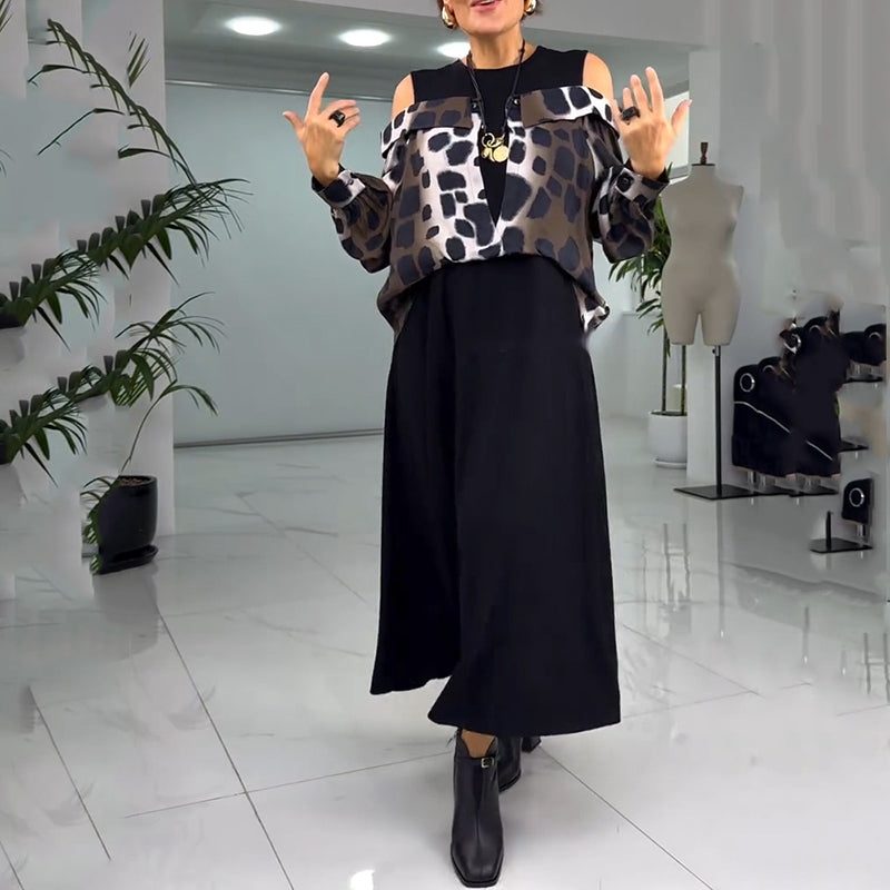 💐2025 Αποκλειστικό στράπλες δωρεάς με λεοπάρ στάμπα【S-4XL】-GR