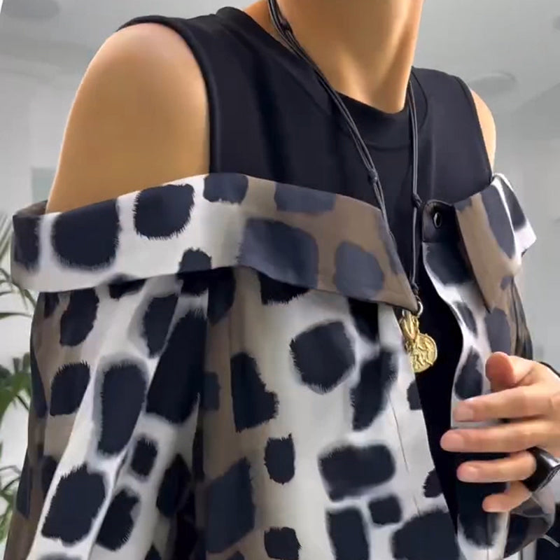 💐2025 Αποκλειστικό φόρεμα χωρίς τιράντες με λεοπάρ print【S-4XL】-LT