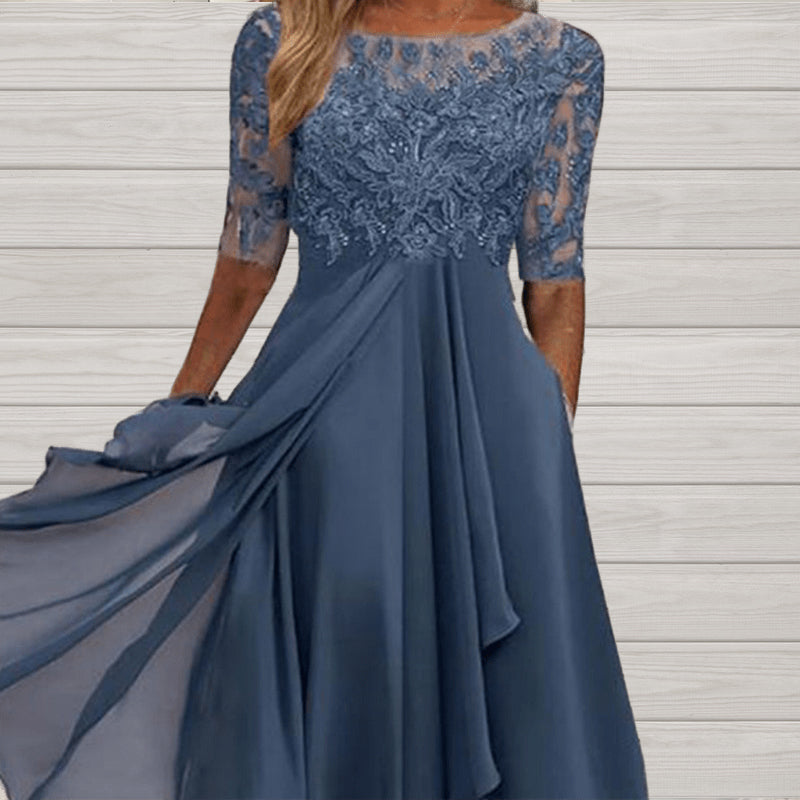 💖 Ribotas leidimas 💖 Elegantiška siuvinėta kokteilinė suknelė-LT