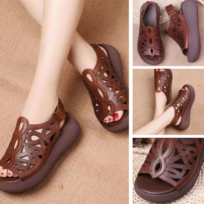 Γυναικείο ελαφρύ casual ретро сандалия-GR