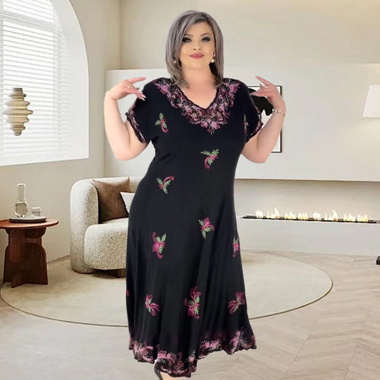 Vestido de mujer con escote en V-ES