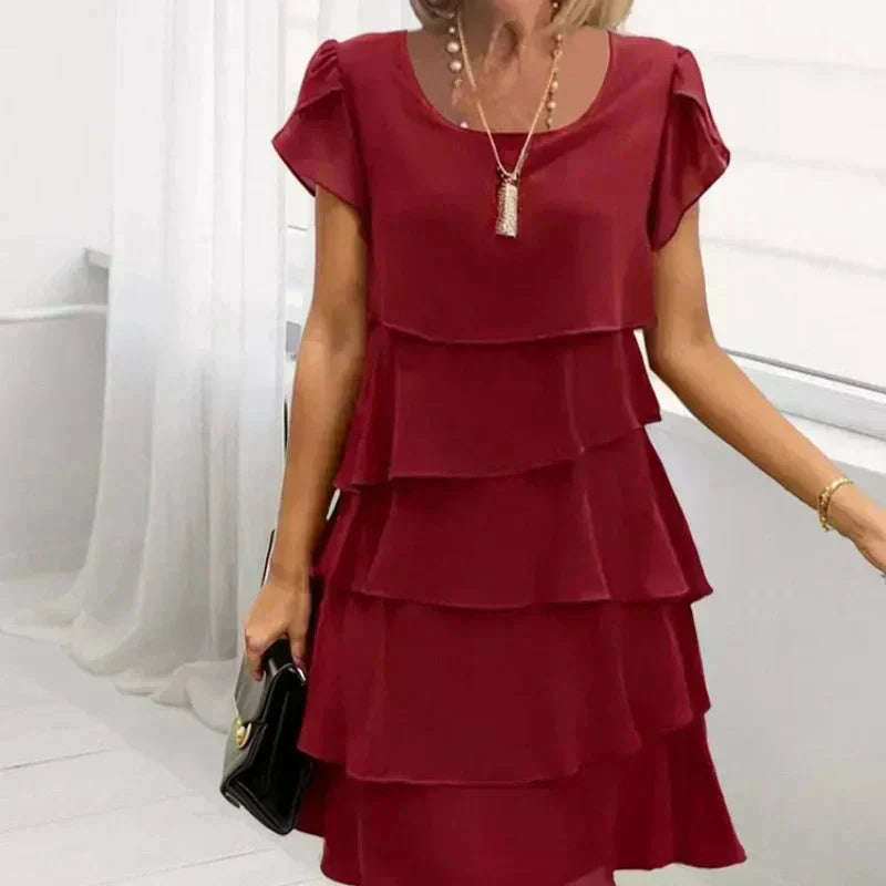 🔥Καθημερινό γυναικείο φόρεμα με βολάν-GR