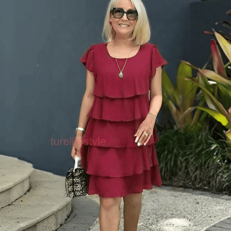 🔥Καθημερινό γυναικείο φόρεμα με βολάν-GR