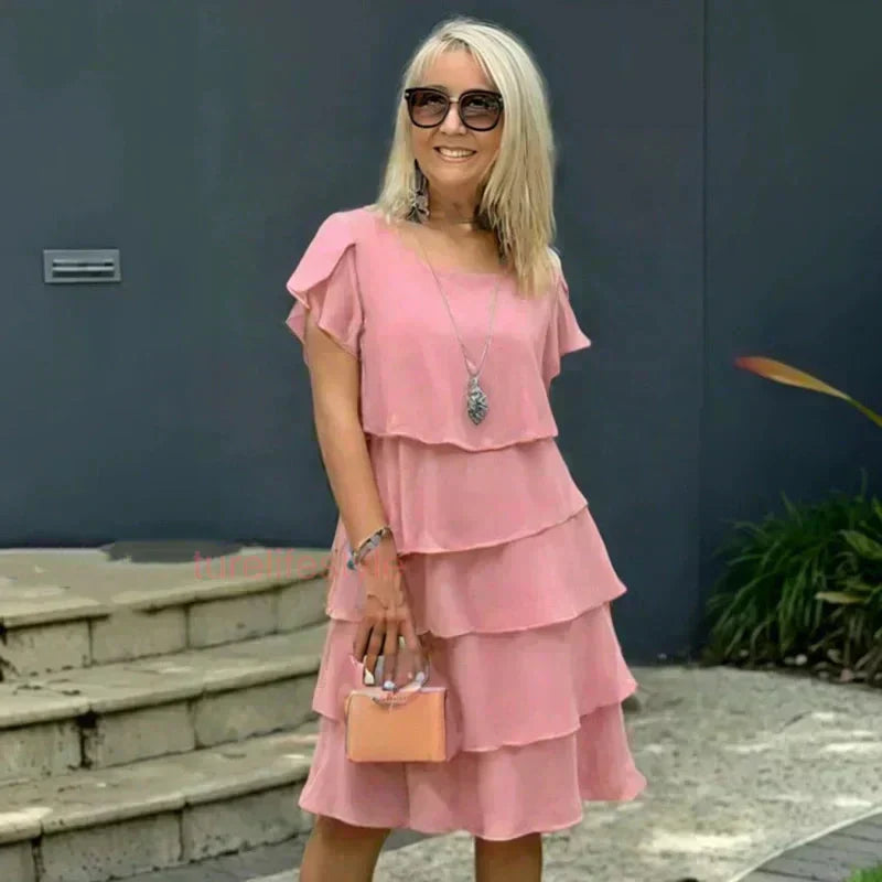 🔥Καθημερινό γυναικείο φόρεμα με βολάν-GR