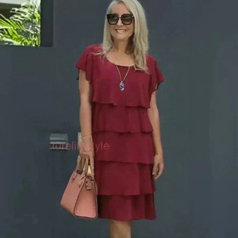 🔥Καθημερινό γυναικείο φόρεμα με βολάν-GR