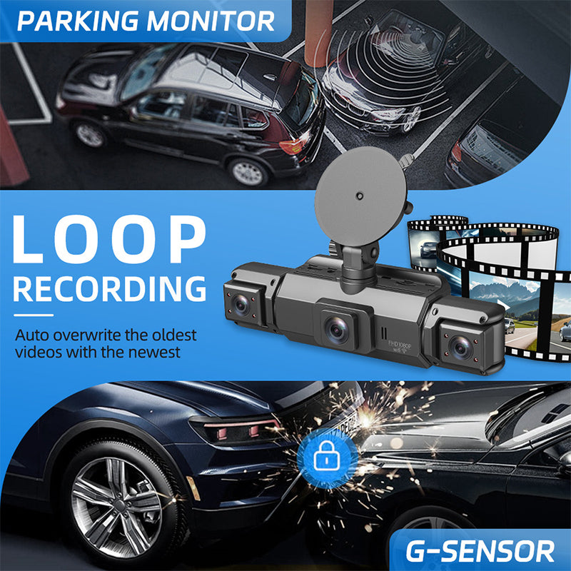 🔥Κάμερα αυτοκινήτου HD 4 καναλιών με νυχτερινή όραση-LT