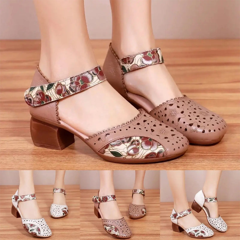 Άνετα γυναικεία σανδάλια σε vintage στυλ - LT