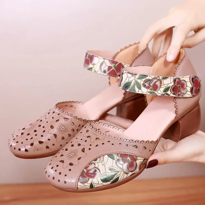 Άνετα γυναικεία σανδάλια σε στυλ vintage-GR