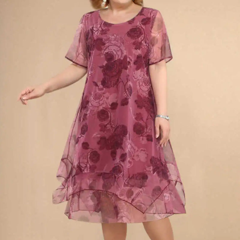 🌺Κομψά, χαλαρά φορέματα από σιφόν σε μεγάλα μεγέθη-GR