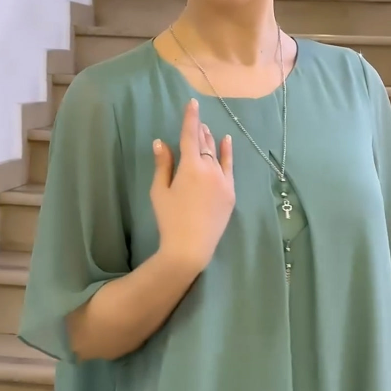 🔥👗 Κοντό γυναικείο φόρεμα σε μονόχρωμο χρώμα-GR