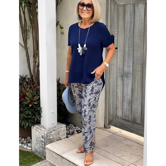 Γυναικείο καθημερινό σετ δύο τεμαχίων-GR