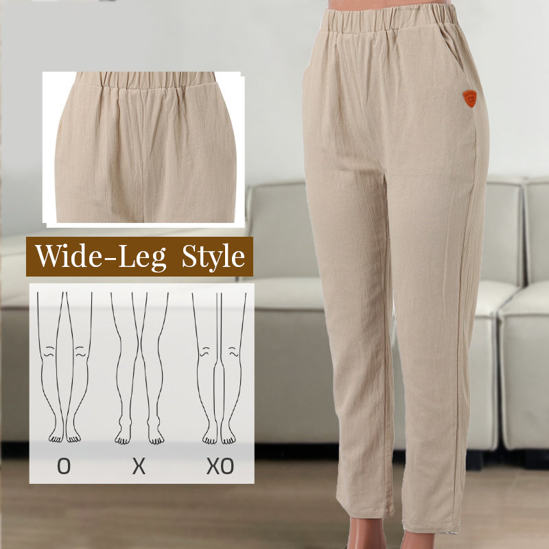 Pantalones casuales de lino transpirables-ES