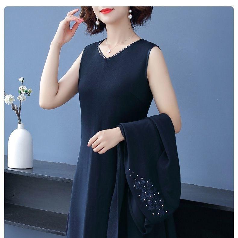 Elegantiškas dviejų dalių moteriškas komplektas su švarku ir suknele-LT