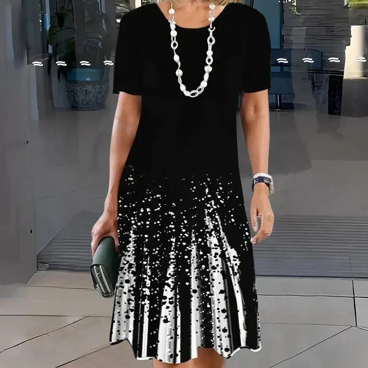 Moteriška Colorblock klostuota suknelė-LT