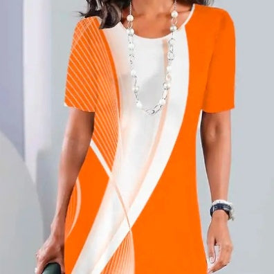 Γυναικείο Colour Block Πλισέ Φόρεμα-GR