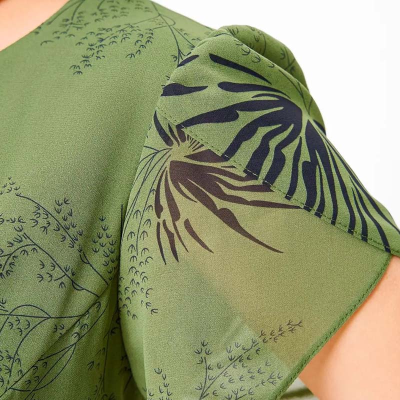 🔥 Φόρεμα σε γραμμή Α με ζώνη | Φόρεμα με φλοράλ και καλοκαιρινό στυλ-GR