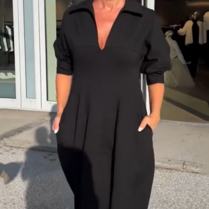 💕Μαύρο φόρεμα με έντονη προσωπικότητα-LT