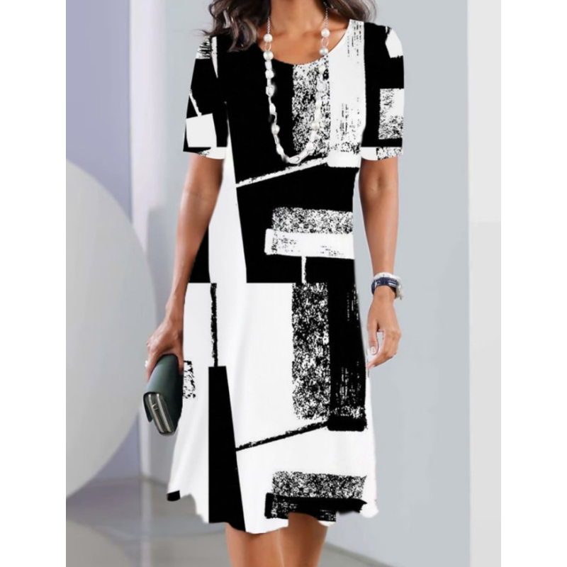 🔥Γυναικείο φόρεμα με τρισδιάστατη εκτύπωση-GR