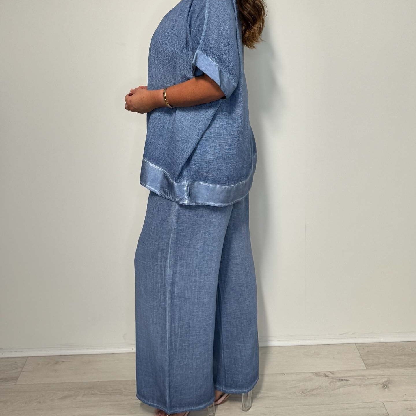 🌷💗Προσωρινό σετ δύο τεμαχίων με V λαιμόκοψη-LT