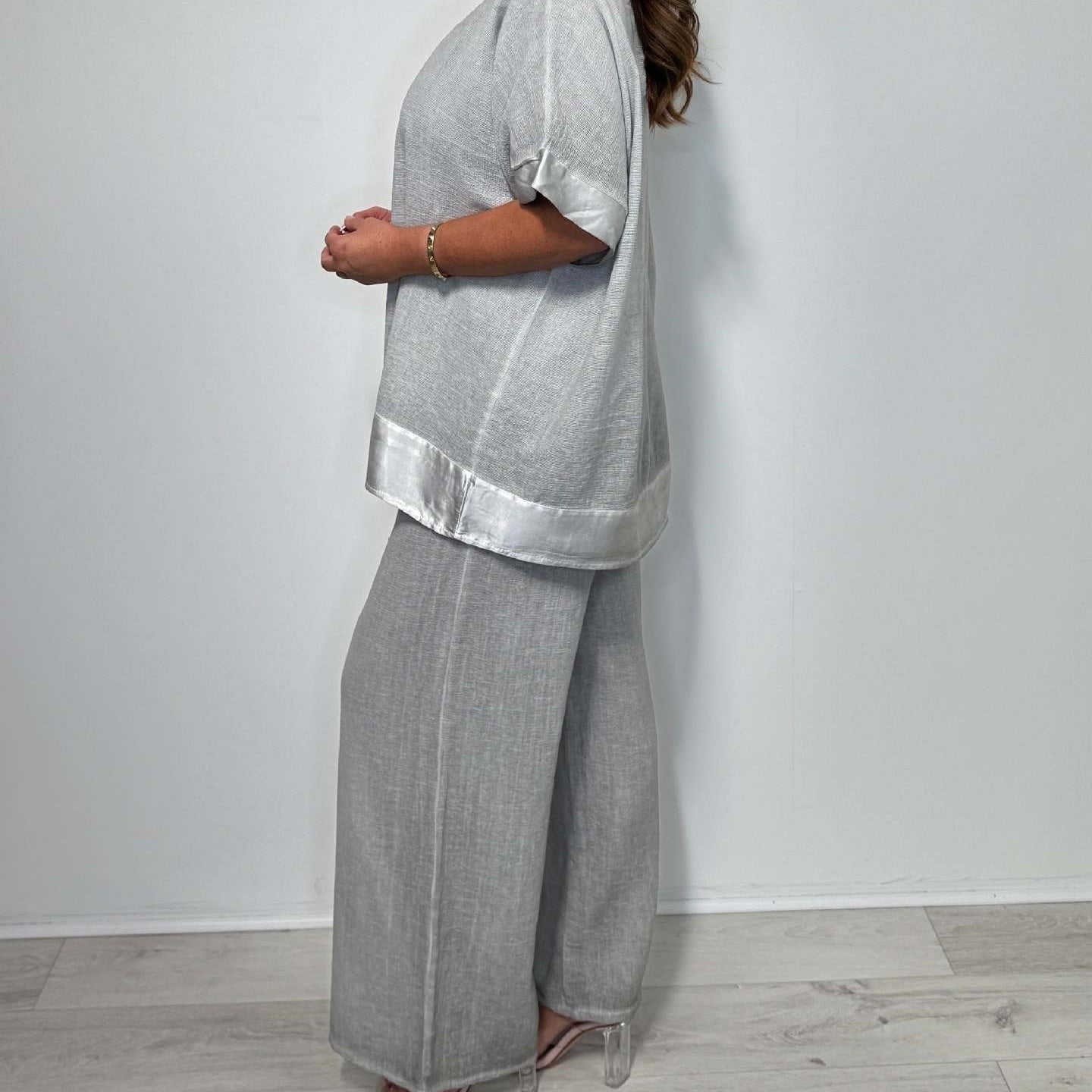 🌷💗Προσωρινό σετ δύο τεμαχίων με V λαιμόκοψη-LT