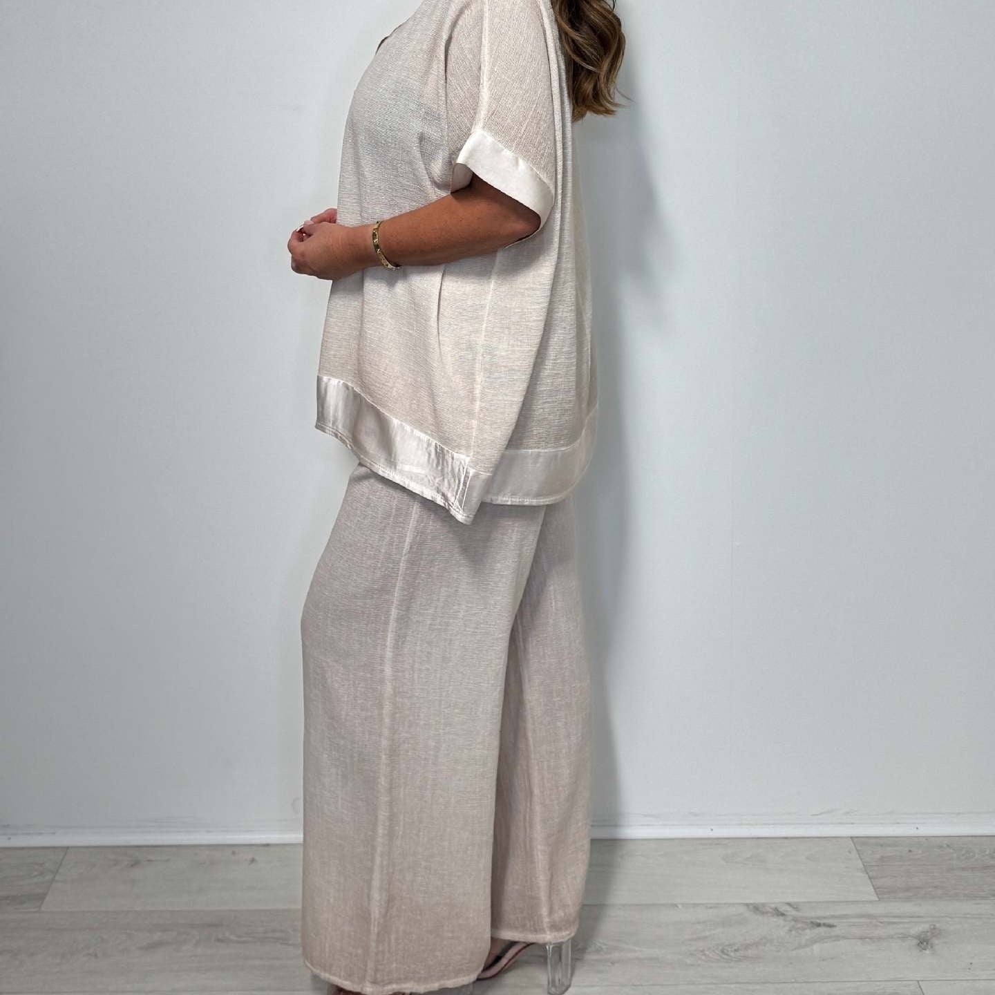 🌷💗Προσωρινό σετ δύο τεμαχίων με V λαιμόκοψη-LT