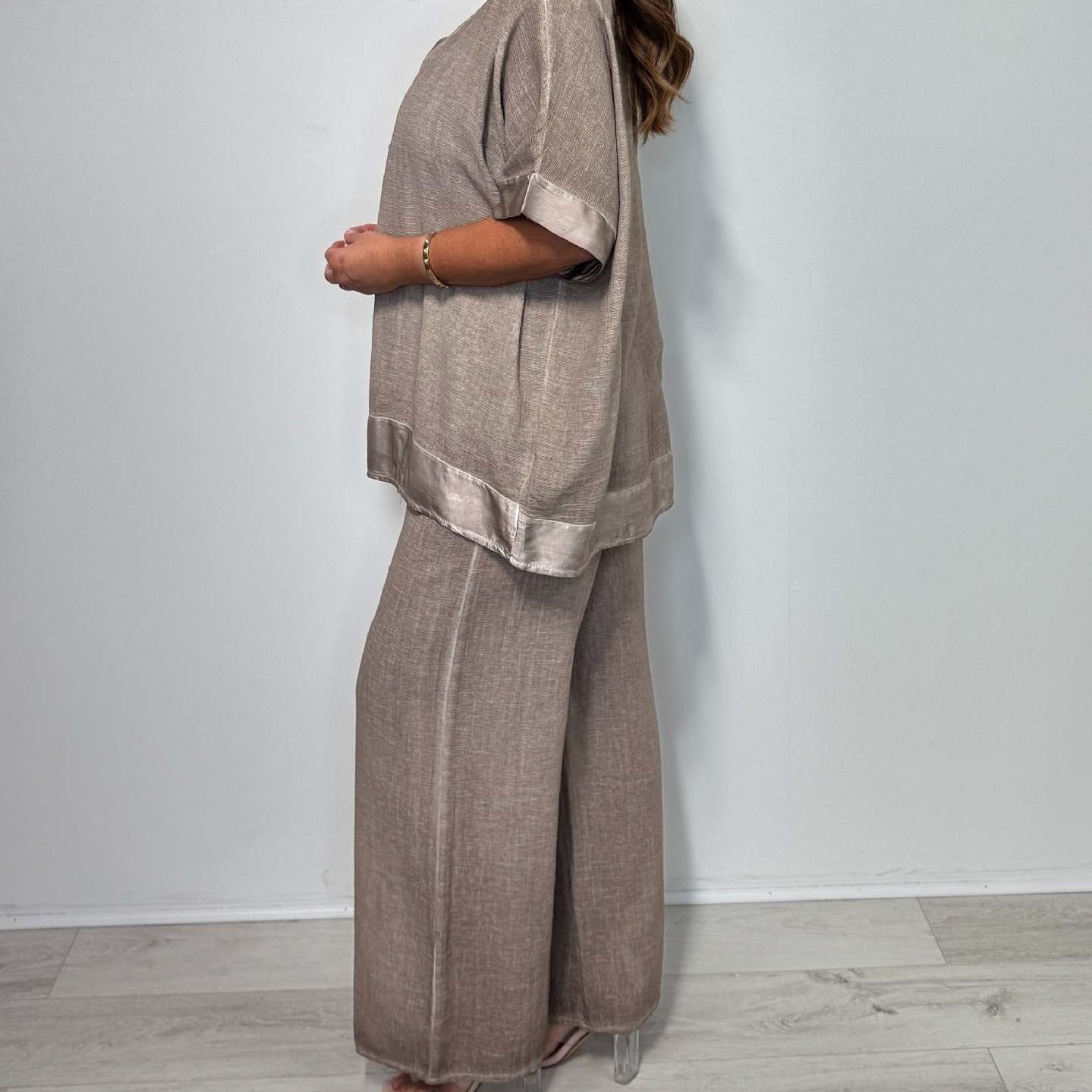 🌷💗Προσωρινό σετ δύο τεμαχίων με V λαιμόκοψη-LT