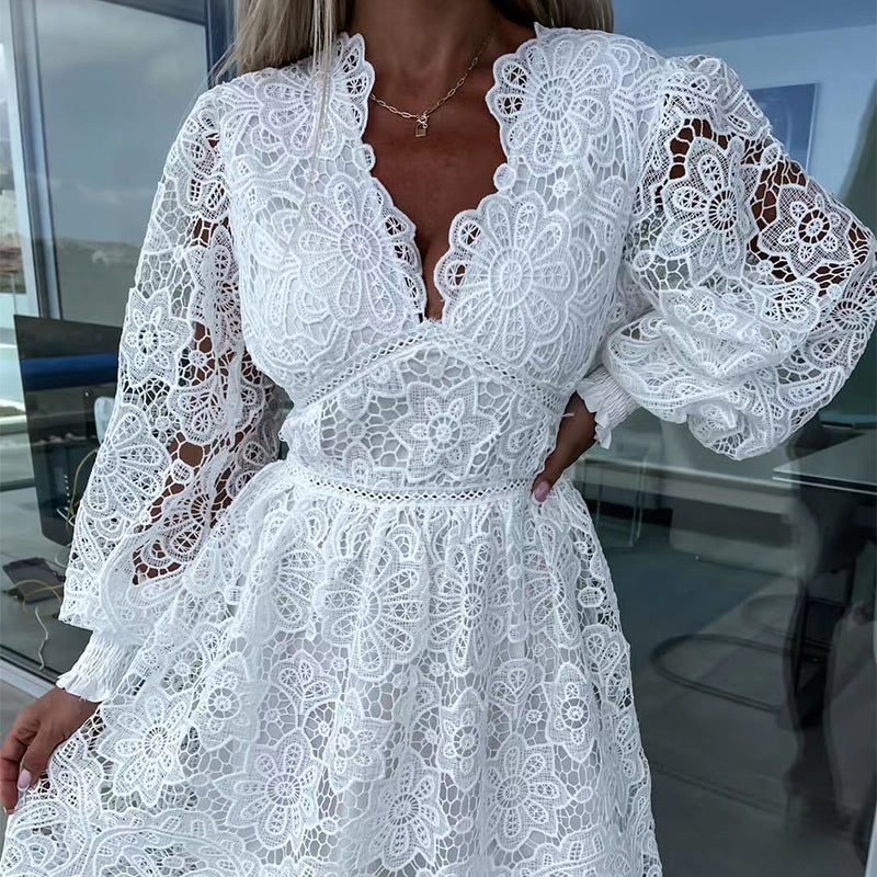 💕Καυτές καλοκαιρινές εκπτώσεις 🌷 Φορέματα με δαντέλα και κοψίματα-GR