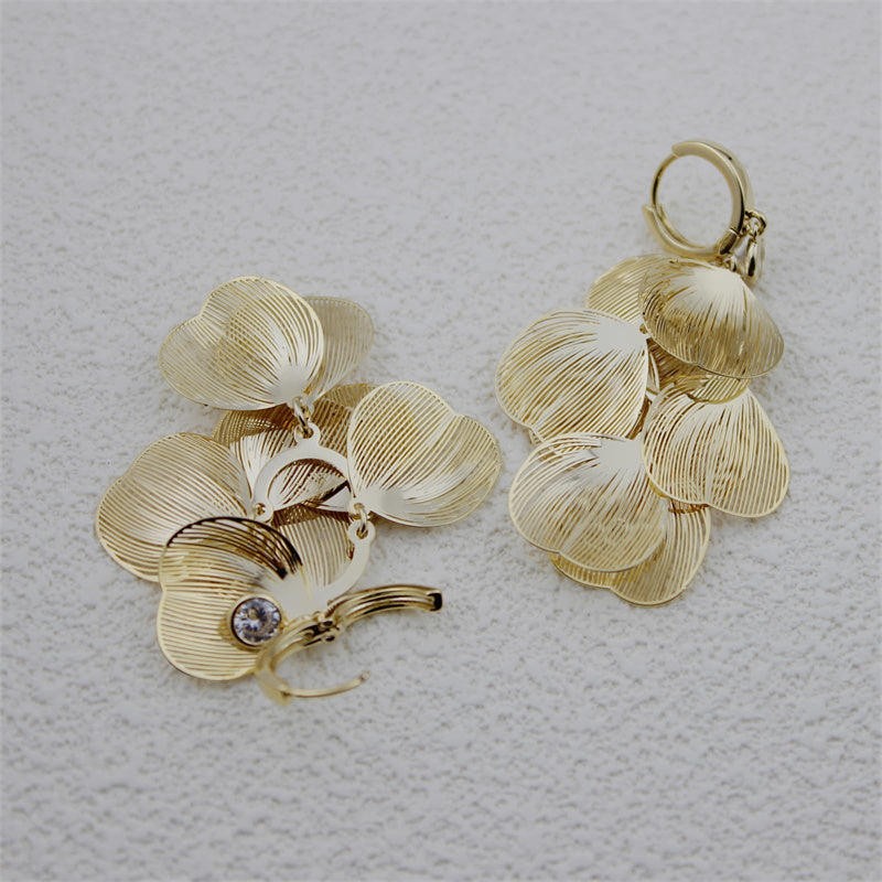 🍀Moteriški auskarai su lapo formos pakabuku-LT