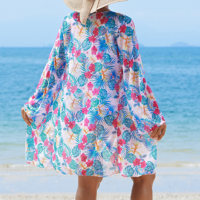 👙Viacfarebné trojdielne plavky s potlačou-SK