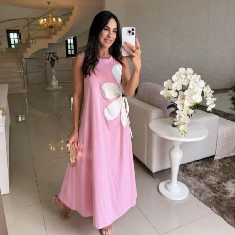 👗 Γυναικείο Τόρεμα Αμάνικο με Φλοράλ Στάμπα 🌸-GR