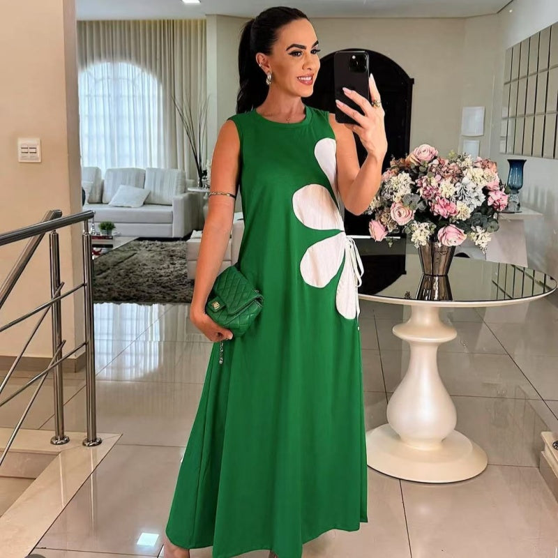 👗 Γυναικείο Τόρεμα Αμάνικο με Φλοράλ Στάμπα 🌸-GR